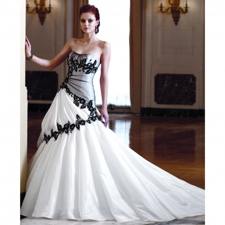 White Black Wedding Dresses | Wedding Plan Ideas